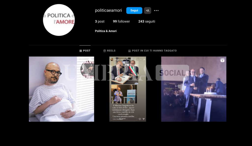 Nella telenovela Boccia-Sangiuliano spuntano anche un legame con l'Umbria: i sospetti su un account Instagram 4 Nella telenovela Boccia-Sangiuliano spuntano anche un legame con l'Umbria: i sospetti su un account Instagram 3