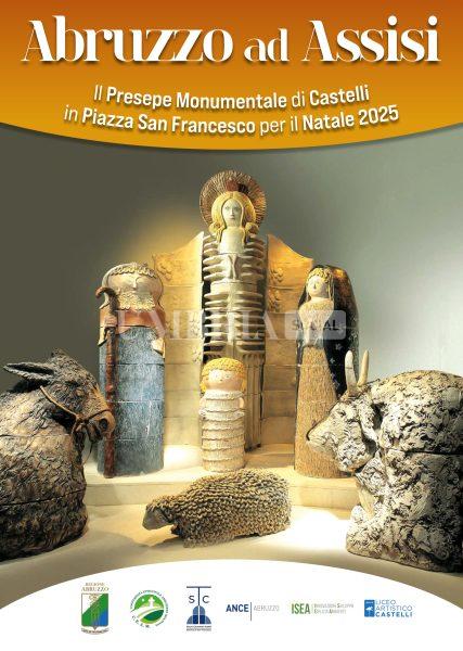 L’Abruzzo porta il suo Natale ad Assisi: il presepe monumentale di Castelli e l’albero dell’Aquila 3