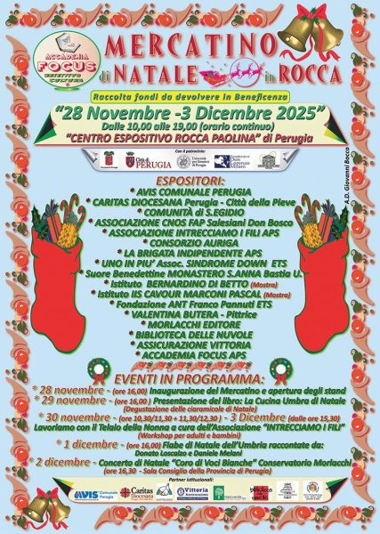 Torna il “Mercatino di Natale in Rocca”: Perugia accende la solidarietà 3