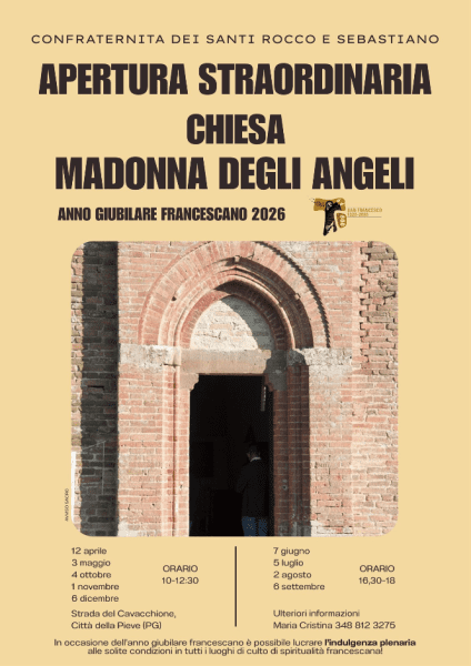 Città della Pieve, aperture straordinarie per la chiesa della Madonna degli Angeli 4 Città della Pieve, aperture straordinarie per la chiesa della Madonna degli Angeli 3