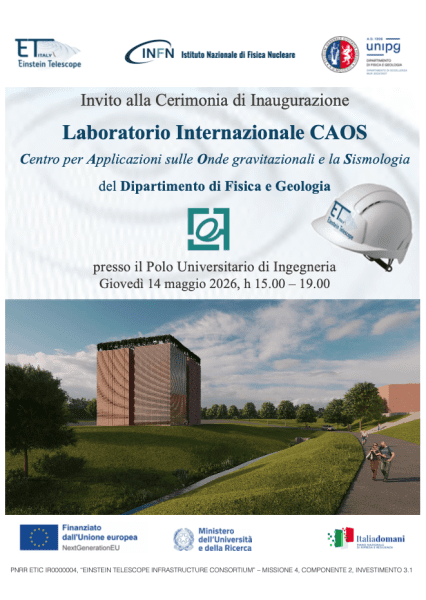 Inaugurato a Perugia il laboratorio internazionale CAOS per lo studio delle onde gravitazionali 4 Inaugurato a Perugia il laboratorio internazionale CAOS per lo studio delle onde gravitazionali 3