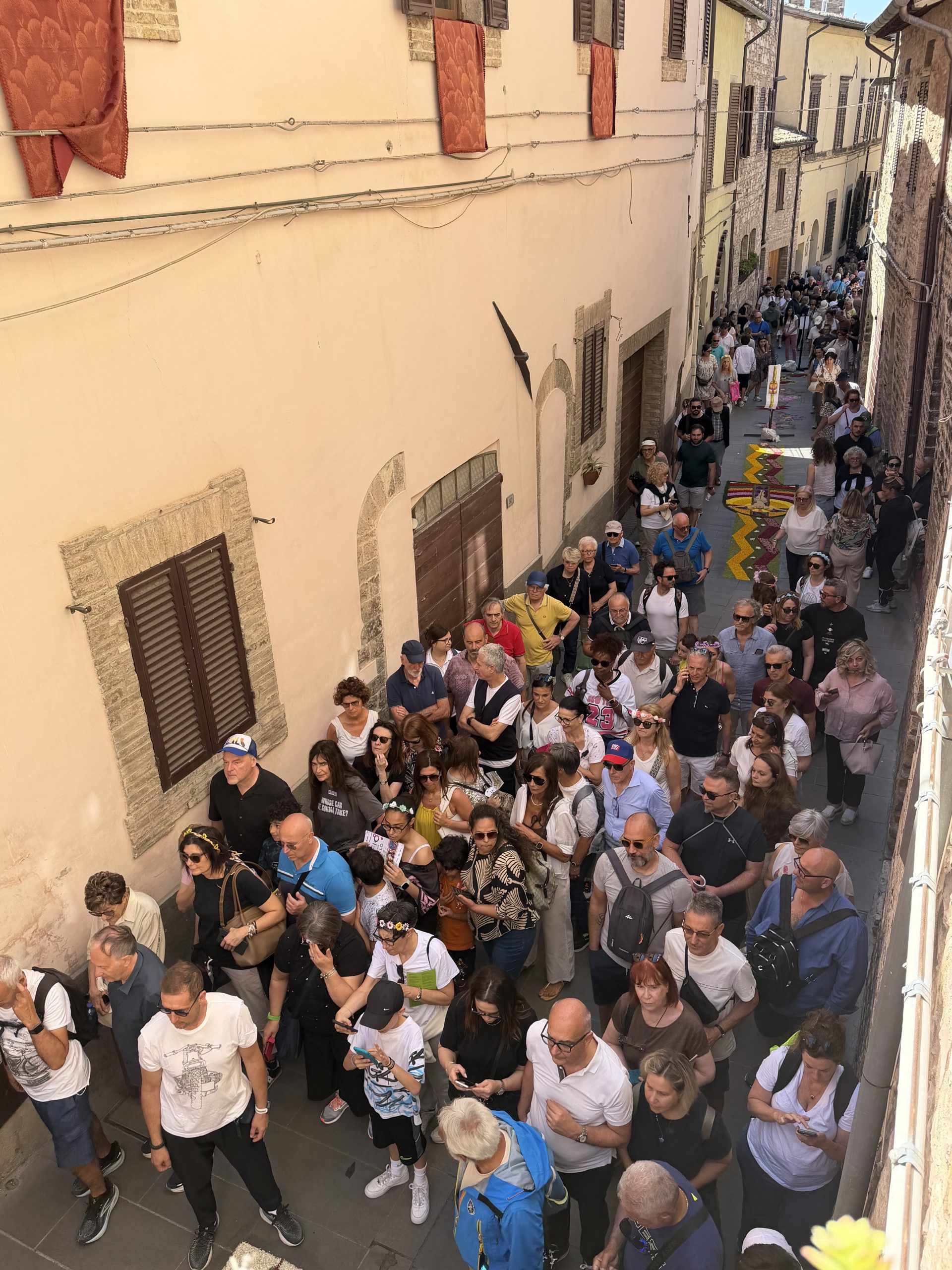 Spello, si chiudono le Infiorate 2026: migliaia di visitatori per la Processione del Corpus Domini e i tappeti floreali (foto+video) 11 Spello, si chiudono le Infiorate 2026: migliaia di visitatori per la Processione del Corpus Domini e i tappeti floreali (foto+video) 10