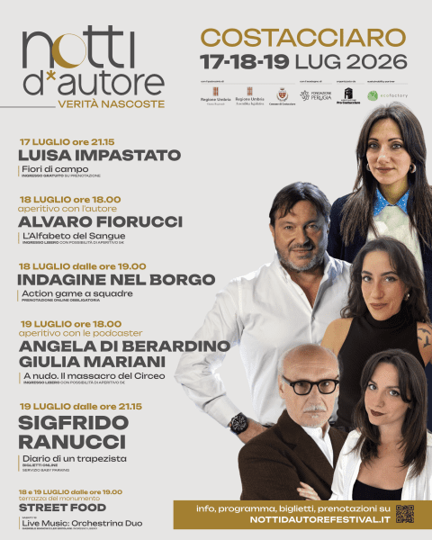 Costacciaro, arriva “Verità Nascoste”: tre giorni tra inchiesta, memoria e racconti di cronaca 4 Costacciaro, arriva “Verità Nascoste”: tre giorni tra inchiesta, memoria e racconti di cronaca 3