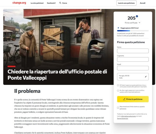 A Ponte Valleceppi oltre mille firme per riaprire ufficio postale e Postamat 4 A Ponte Valleceppi oltre mille firme per riaprire ufficio postale e Postamat 3