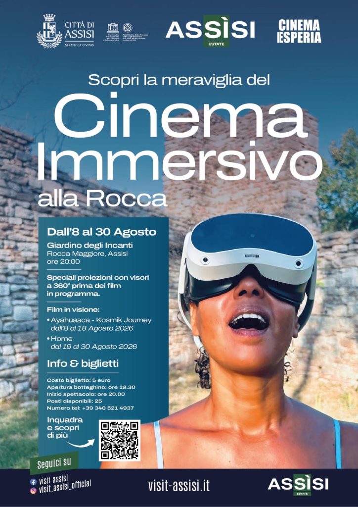 Assisi, il "Cinema alla Rocca" diventa immersivo: film a 360 gradi con visori VR 3