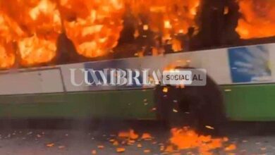 autobus fiamme