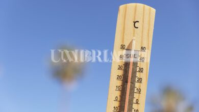 close up on thermometer showing high temperature scaled