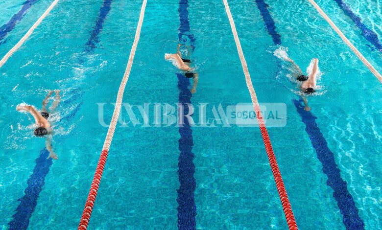 Città di Castello, numeri da record per la settimana del nuoto 1 three male swimmers racing against each other scaled