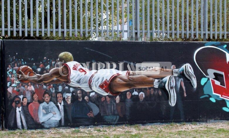 Bastia Umbra, gli occhi del mondo per un murales di Matteo "Il Coffee" Fronduti 1 Rodman IL COFFE