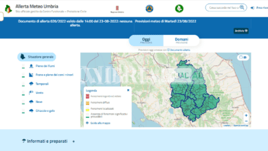 Regione Umbria, attivato nuovo portale per l'allerta meteo 14 foto allerta