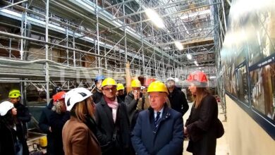 Norcia, funzionari europei in visita alla Basilica di San Benedetto per monitorare la ricostruzione 9 20230308 135210 scaled