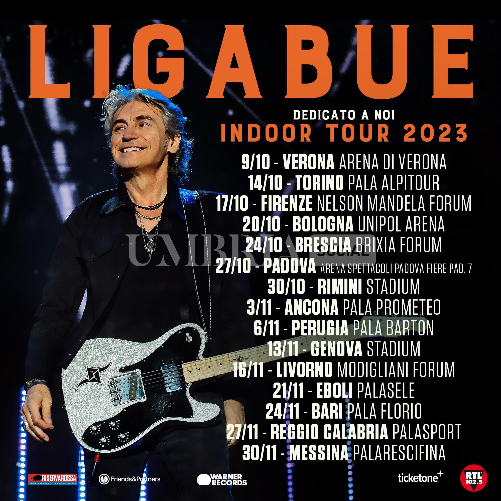 Luciano Ligabue annuncia il suo nuovo tour: il 6 novembre al PalaBarton di Perugia 2