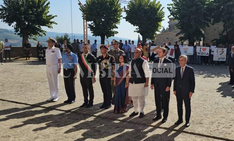 Rinnovata l'amicizia tra Montone e l'India, visita del ministro Rajnath Singh nel borgo umbro (foto) 1 Montone visita Ministro della Difesa India Rajnath Singh6 1