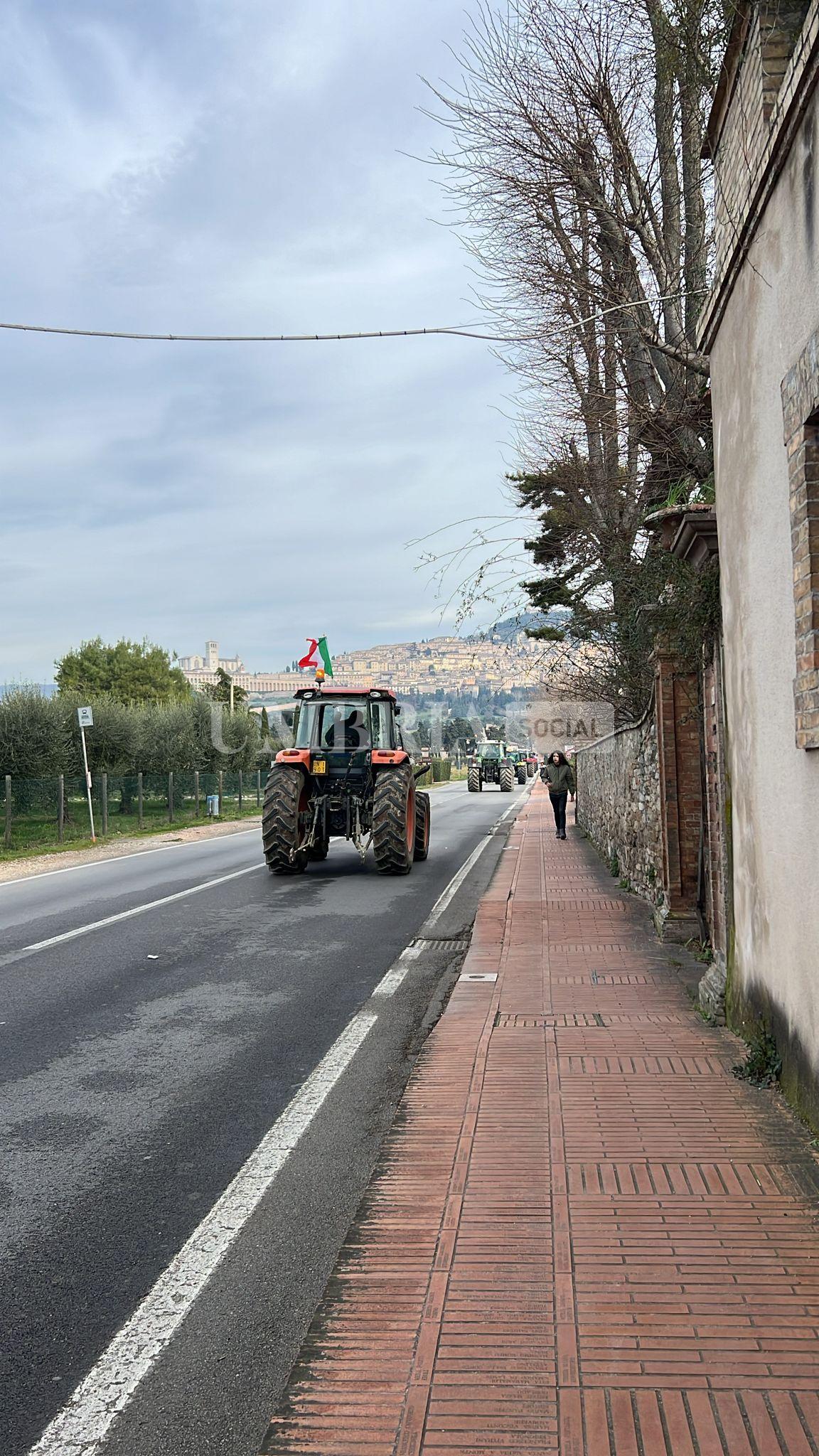 Continua la protesta degli agricoltori, a Bastia Umbra e Assisi trattori in strada (foto) 4