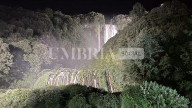 Cascata Marmore notturna