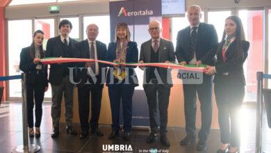 Aeroporto dell'Umbria, inaugurata la nuova tratta Perugia – Bergamo 5 01 Aeroitalia Perugia 25 03 2024