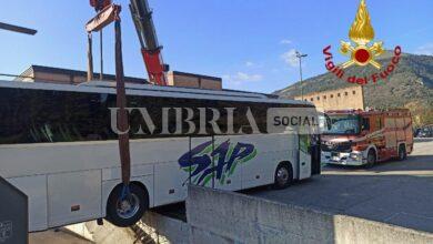 Gubbio, pullman si sfrena e colpisce due auto in sosta 4 WhatsApp Image 2024 03 19 at 16.42.11