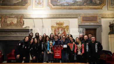 Festa Bartoccini Fortinfissi Perugia, la squadra premiata dal Comune di Perugia per il ritorno in Serie A1 (foto) 2 420188049 854416680050206 8051171243789745580 n