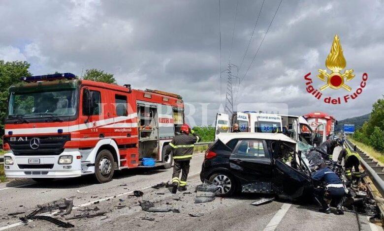 Incidente frontale auto-camion sulla Pian d'Assino, donna di 78 anni in ospedale (foto) 1 IMG 4203