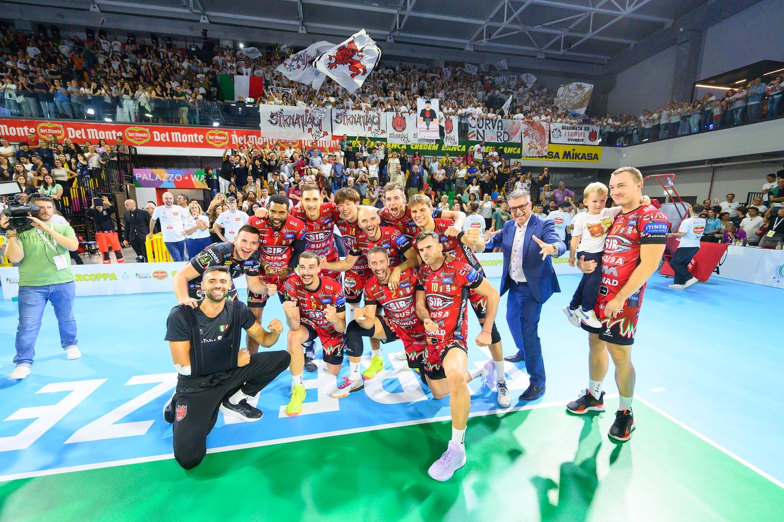 Perugia batte l’Itas Trentino e la spesa Supercoppa è sua: via alla festa (foto) 8 Perugia batte l’Itas Trentino e la spesa Supercoppa è sua: via alla festa (foto) 7