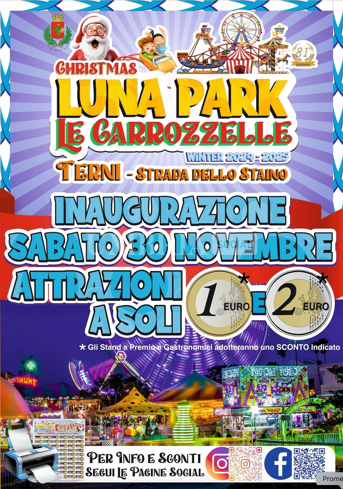 A Terni arrivano le carrozzelle: Luna Park al via sabato 30 novembre con tariffe offerta a 1 e 2 euro 3