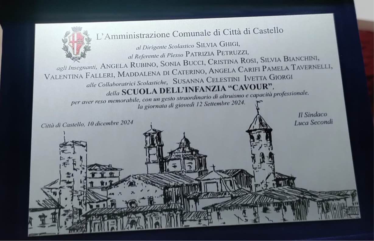 Salvano bimbo da malore: premiate dirigente scolastica, insegnanti e collaboratori dell’asilo Cavour 7