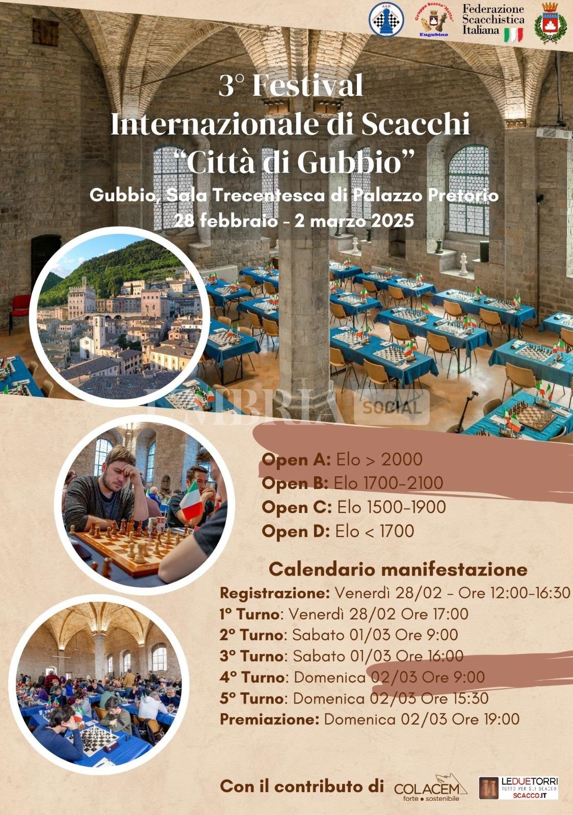 Gubbio capitale degli scacchi: il Festival Internazionale richiama oltre 170 giocatori 3