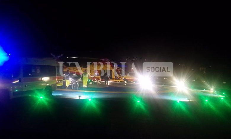 Nella notte le luci della speranza: primo volo notturno sull’elisuperficie dell’Ospedale di Perugia 1