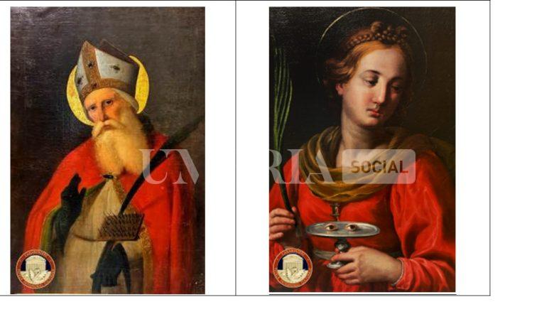 Restituiti dai Carabinieri del TPC a Todi due dipinti trafugati nel 1999 dalla Chiesa di San Biagio 1