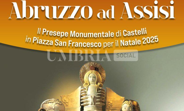 L’Abruzzo porta il suo Natale ad Assisi: il presepe monumentale di Castelli e l’albero dell’Aquila 1
