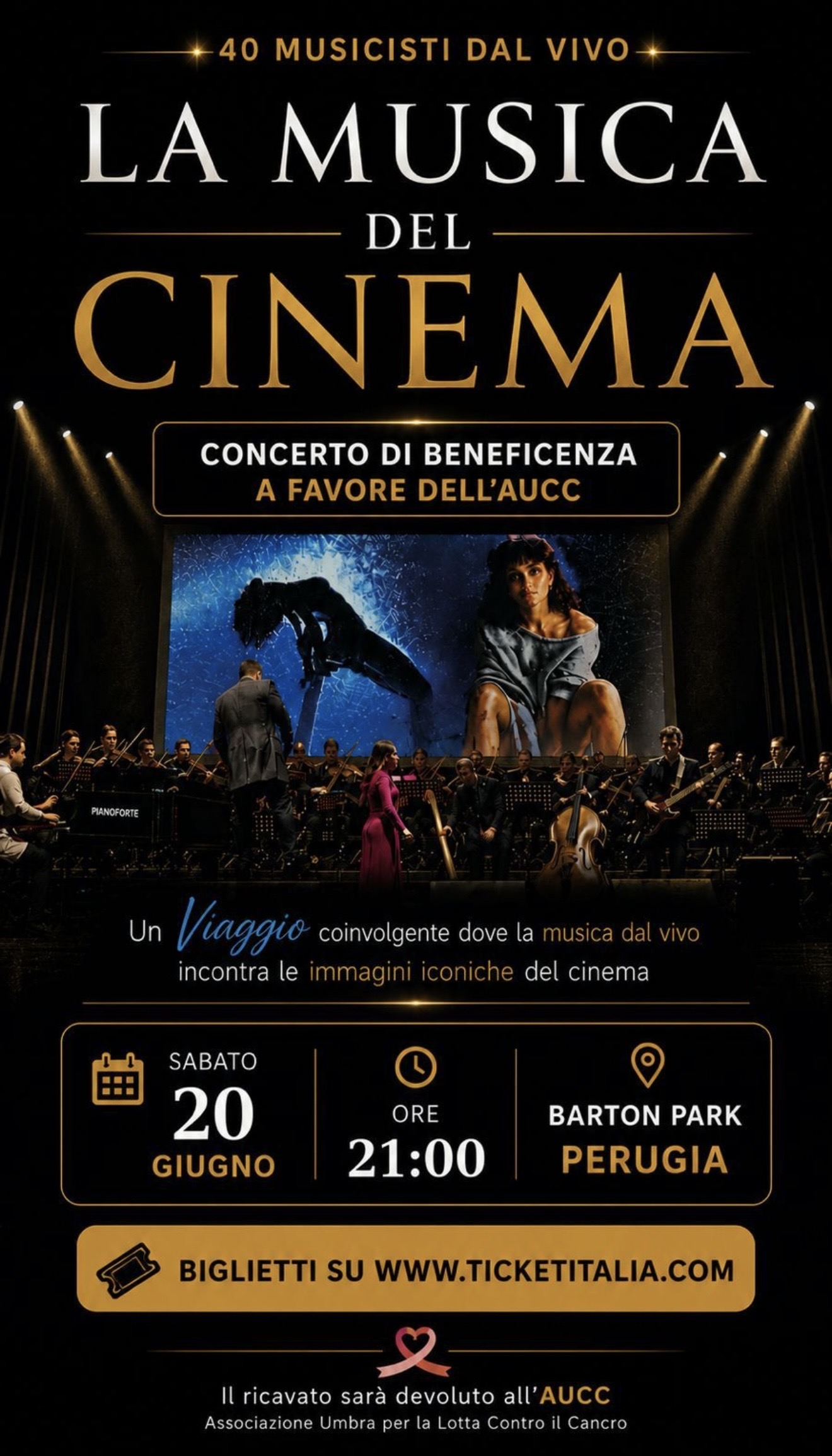 A Perugia “La Musica del Cinema”: grande concerto al Barton Park per la solidarietà 4 A Perugia “La Musica del Cinema”: grande concerto al Barton Park per la solidarietà 3