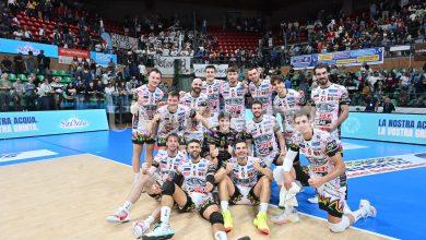 Esordio vincente per la Sir Susa Scai Perugia che chiude al tiebreak un match lunghissimo 56 Esordio vincente per la Sir Susa Scai Perugia che chiude al tiebreak un match lunghissimo 55
